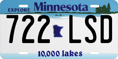 MN license plate 722LSD