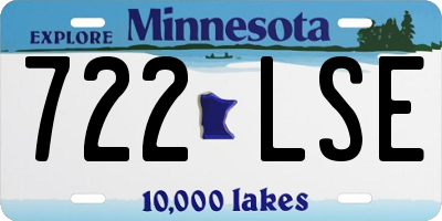 MN license plate 722LSE