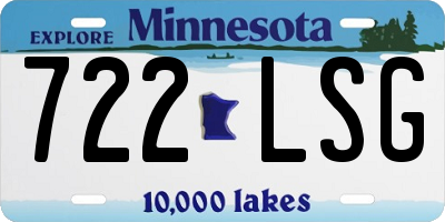 MN license plate 722LSG