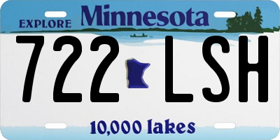 MN license plate 722LSH