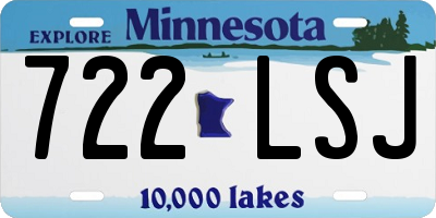 MN license plate 722LSJ
