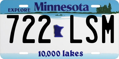MN license plate 722LSM