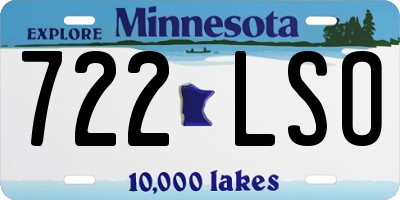 MN license plate 722LSO