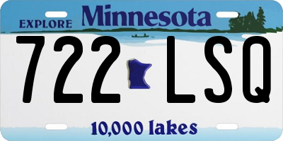 MN license plate 722LSQ