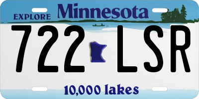 MN license plate 722LSR