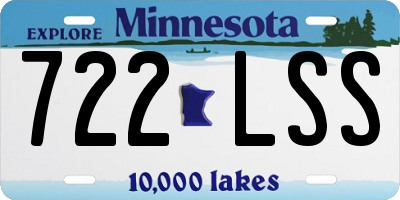 MN license plate 722LSS