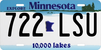 MN license plate 722LSU
