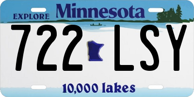 MN license plate 722LSY