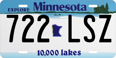 MN license plate 722LSZ