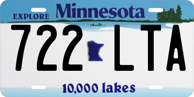 MN license plate 722LTA