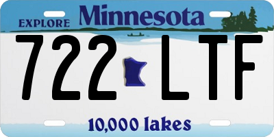 MN license plate 722LTF
