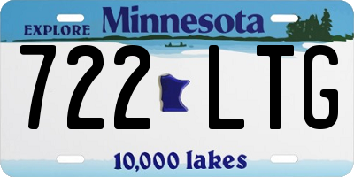 MN license plate 722LTG