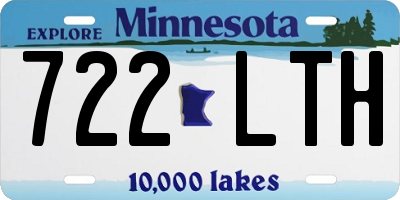 MN license plate 722LTH