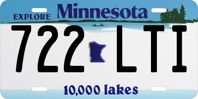 MN license plate 722LTI