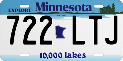 MN license plate 722LTJ