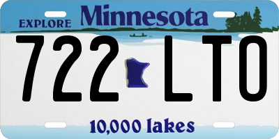 MN license plate 722LTO