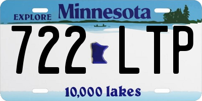 MN license plate 722LTP