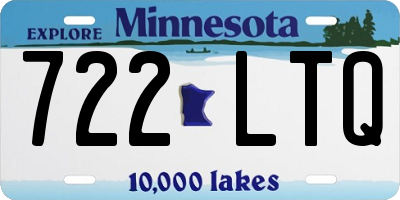 MN license plate 722LTQ