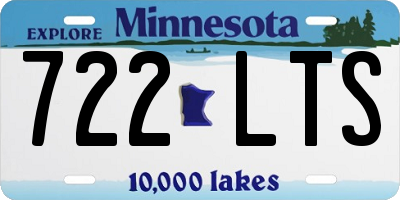 MN license plate 722LTS