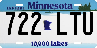 MN license plate 722LTU