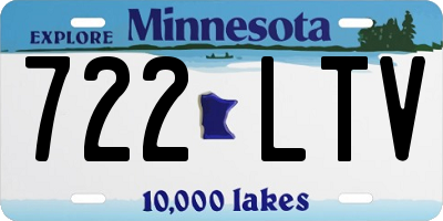 MN license plate 722LTV