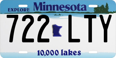 MN license plate 722LTY