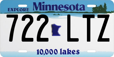 MN license plate 722LTZ