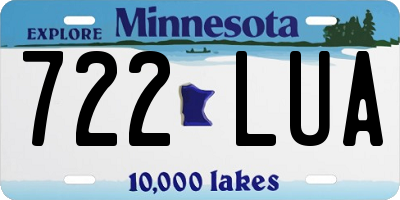 MN license plate 722LUA