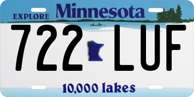 MN license plate 722LUF