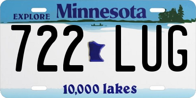 MN license plate 722LUG