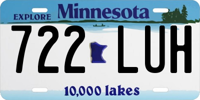 MN license plate 722LUH