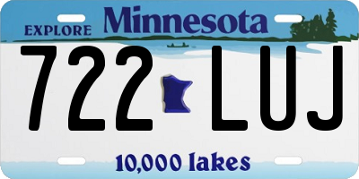 MN license plate 722LUJ