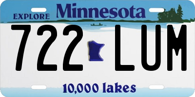 MN license plate 722LUM