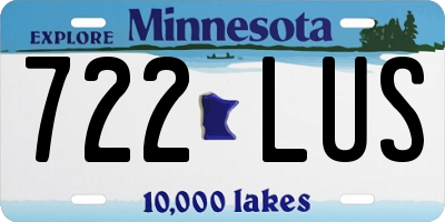 MN license plate 722LUS