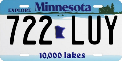 MN license plate 722LUY