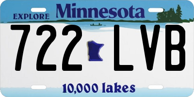 MN license plate 722LVB