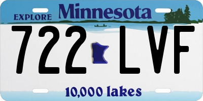 MN license plate 722LVF