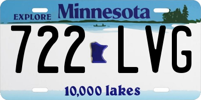MN license plate 722LVG