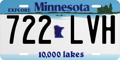 MN license plate 722LVH