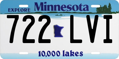 MN license plate 722LVI