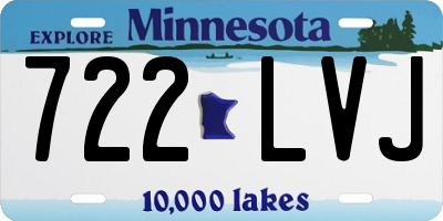 MN license plate 722LVJ