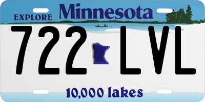 MN license plate 722LVL