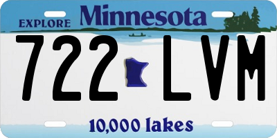 MN license plate 722LVM