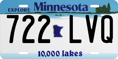 MN license plate 722LVQ