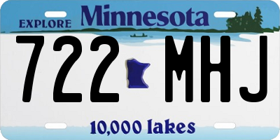 MN license plate 722MHJ