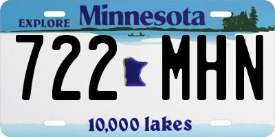 MN license plate 722MHN