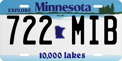 MN license plate 722MIB