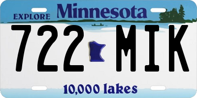 MN license plate 722MIK