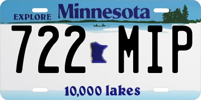 MN license plate 722MIP
