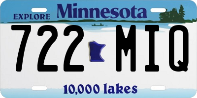 MN license plate 722MIQ